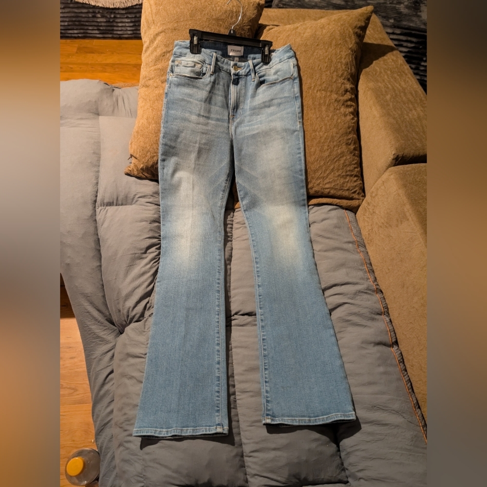 FRAME DENIM MINI BOOT JEANS IN ZUNI WASH.NWT! - Picture 9 of 17